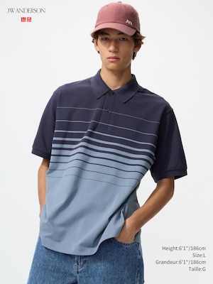 Dry Pique Striped Polo Shirt