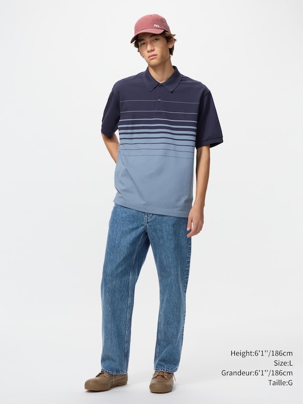 DRY PIQUE STRIPED POLO SHIRT