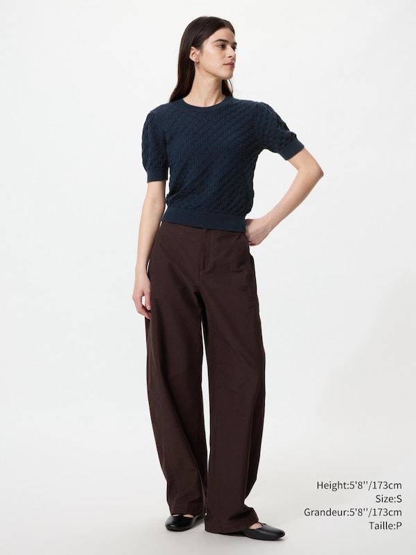 POINTELLE CREW NECK SWEATER