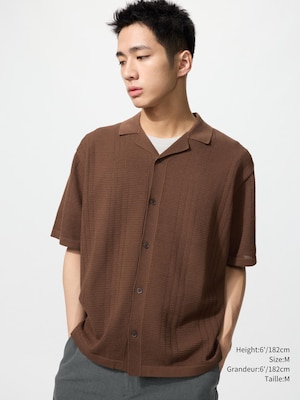 Washable Knitted Shirt Short Sleeve