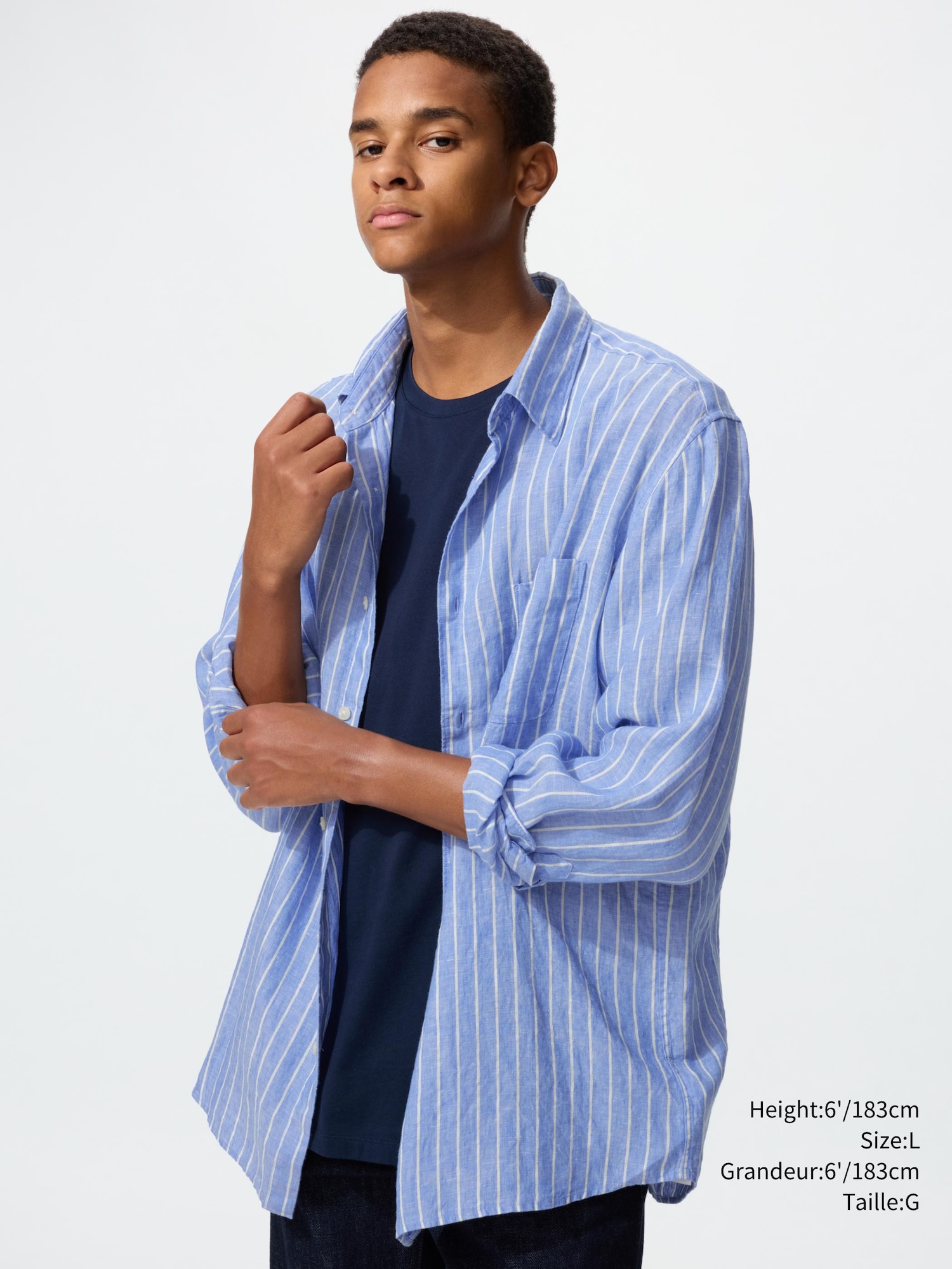 Unisex Premium Linen Shirt | Striped | UNIQLO CA