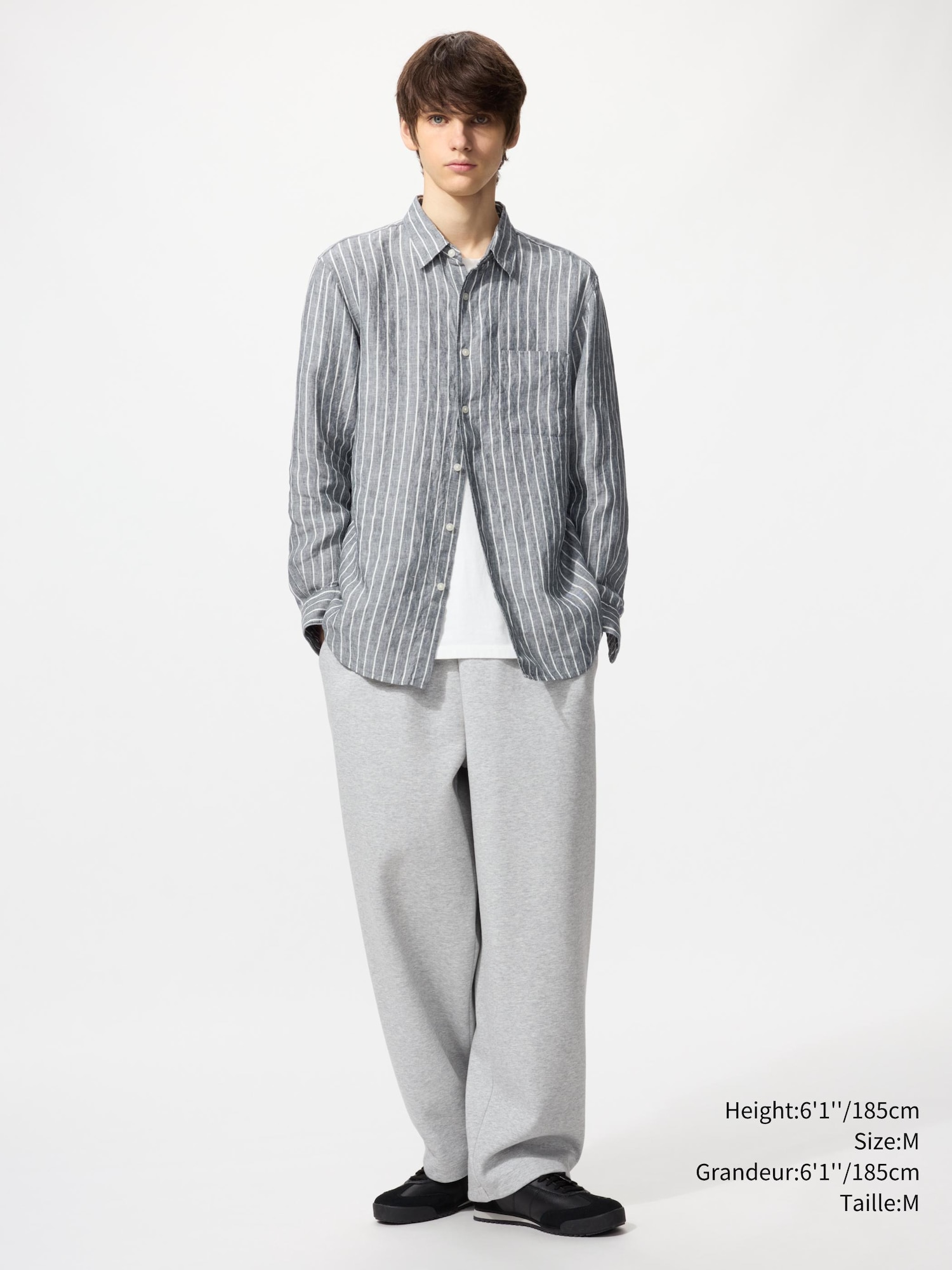pyako3さん、確認用 Unisex Premium Linen Shirt | Striped | UNIQLO CA