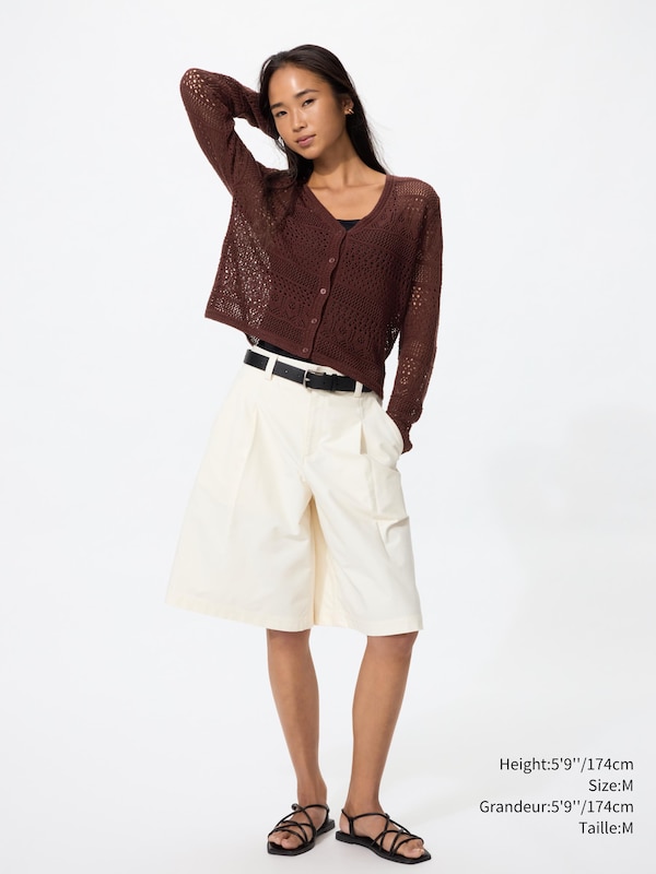 Crochet V Neck Cardigan