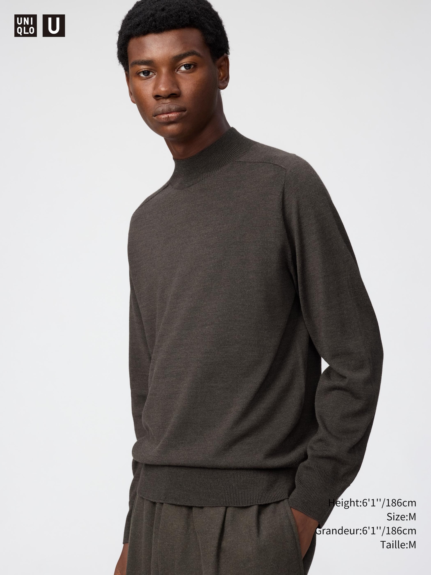 3D Knit Mock Neck Sweater