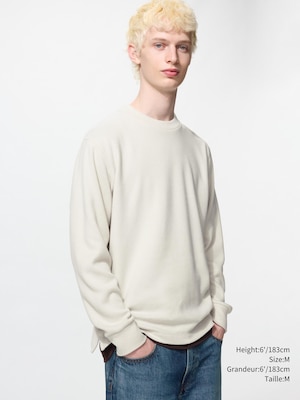 T-SHIRT DOUX POLAIRE TRICOTÉ COL ROND