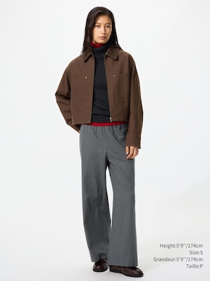 FEMME PANTALON EN FLANELLE À ENFILER