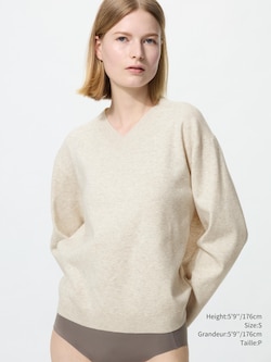 Washable Knit V Neck Sweater