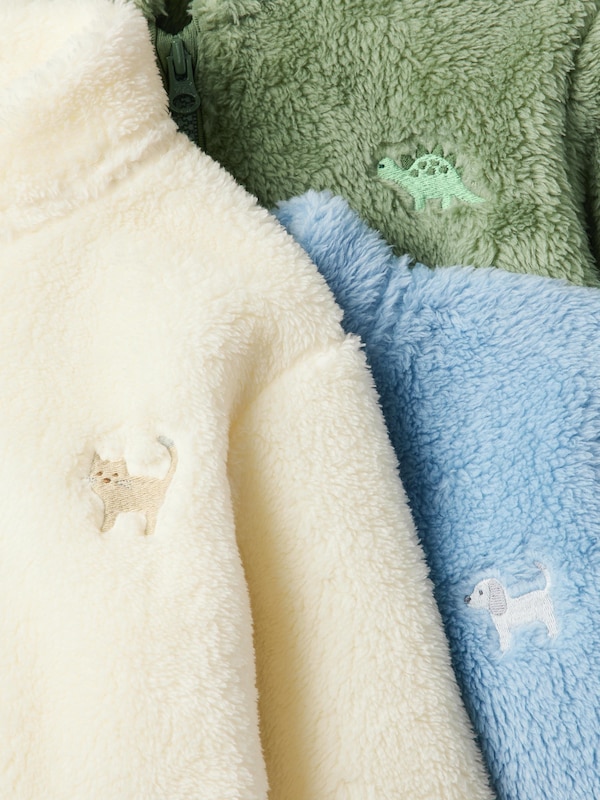 Fluffy Yarn Fleece Full-Zip Jacket