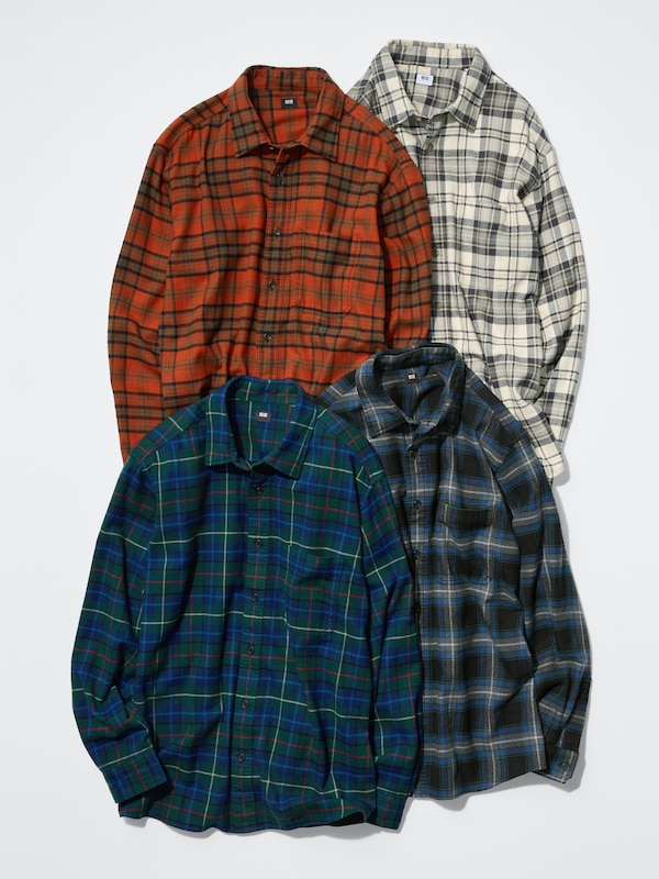 CHEMISE EN FLANELLE MANCHES LONGUES | À CARREAUX