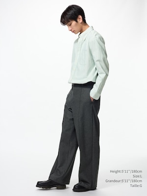 FEMME PANTALON AMPLE EN JERSEY BROSSÉ