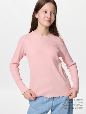 T-SHIRT CÔTELÉ MANCHES LONGUES