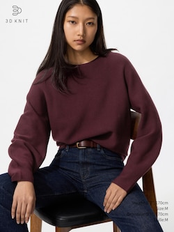 3D Knit Cotton Volume Sleeve Sweater