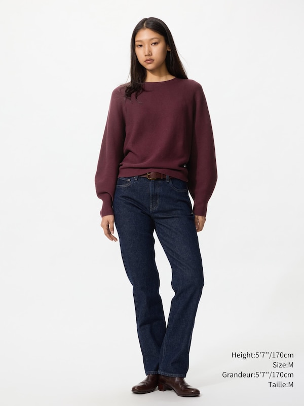 3D Knit Cotton Volume Sleeve Sweater