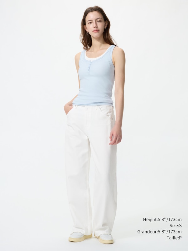 Henley Neck Sleeveless Top