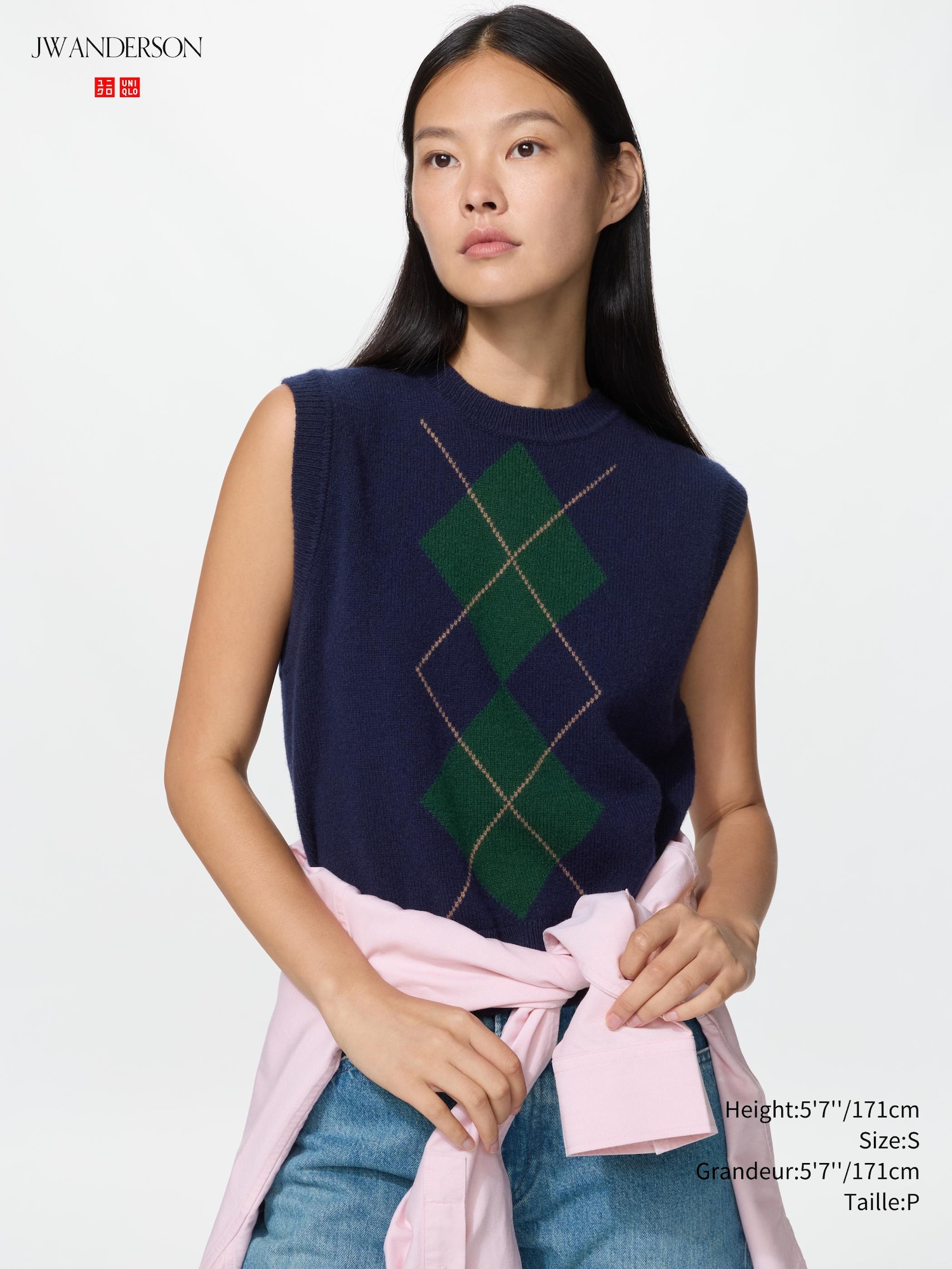 Wool Cashmere Crew Neck Vest