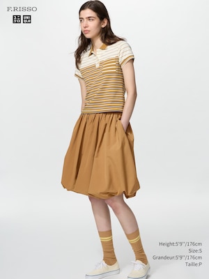 Balloon Gather Midi Skirt