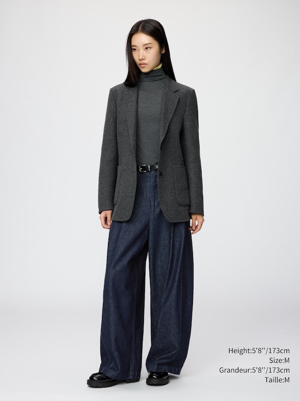 FEMME VESTE DOUBLE-FACE COL TAILLEUR