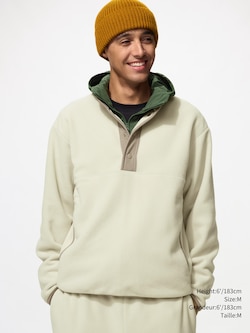 Fleece Button-Up Pullover