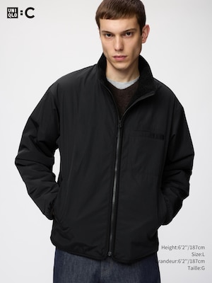 BLOUSON DOUBLÉ DE POLAIRE COL MONTANT