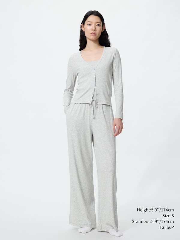 Ribbed V Neck Cardigan