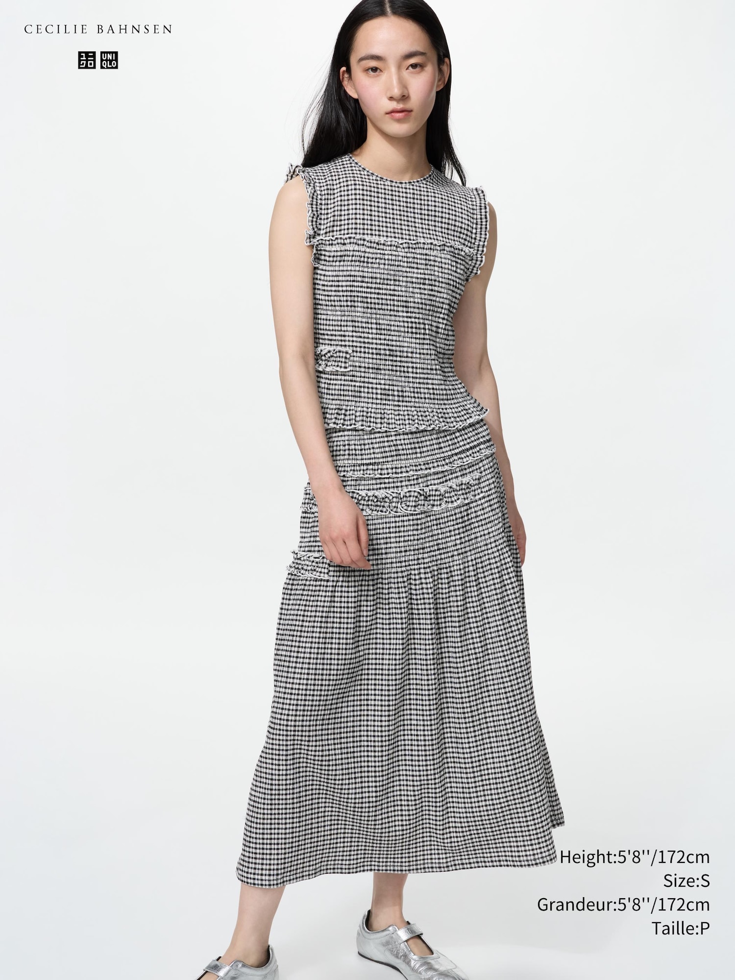 Women's Shirring Skirt | Check | UNIQLO CA