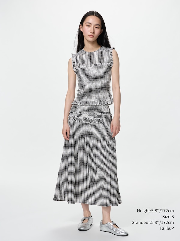 Shirring Skirt | Check