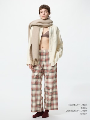 FEMME PANTALON EN FLANELLE À ENFILER