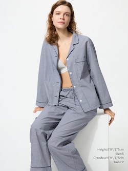 PYJAMA EN COTON MANCHES LONGUES | VICHY