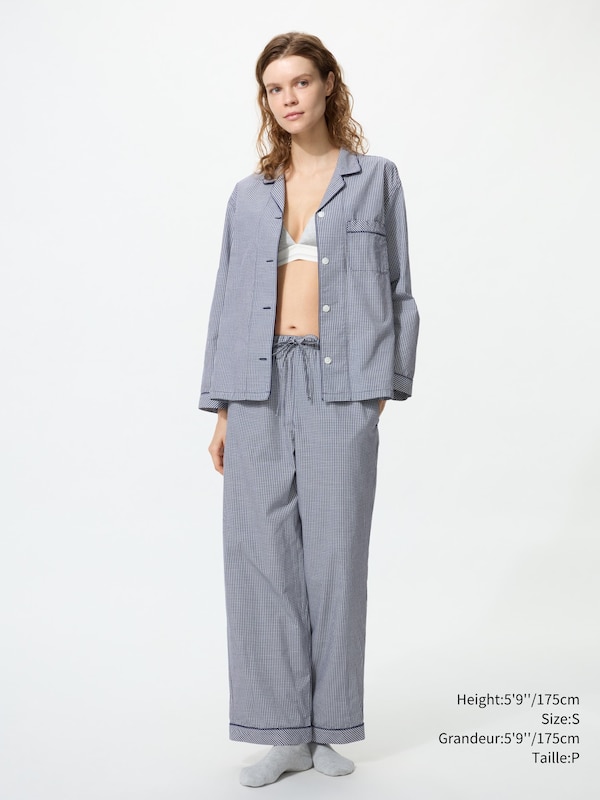 PYJAMA EN COTON MANCHES LONGUES | VICHY