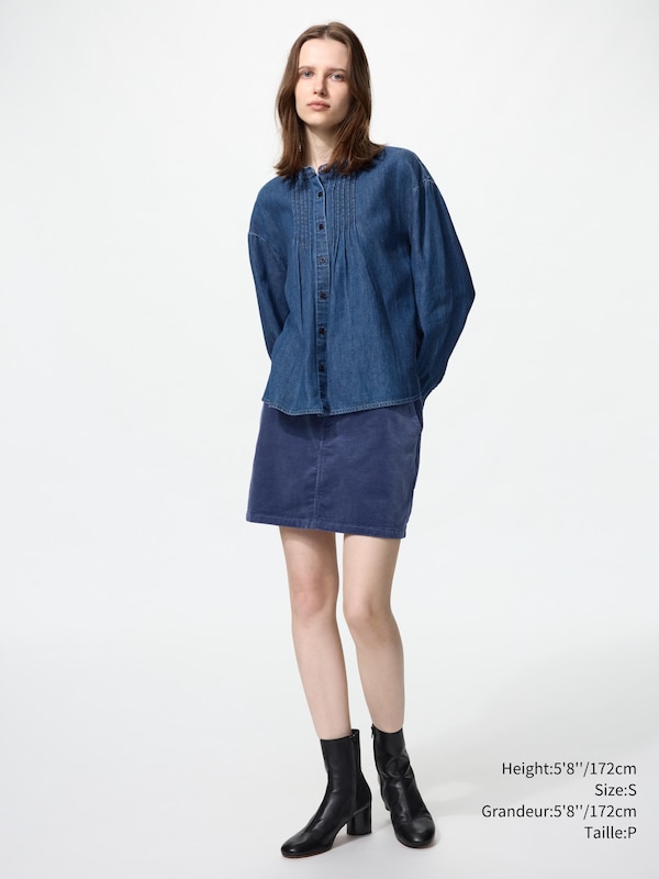 FEMME BLOUSE EN DENIM