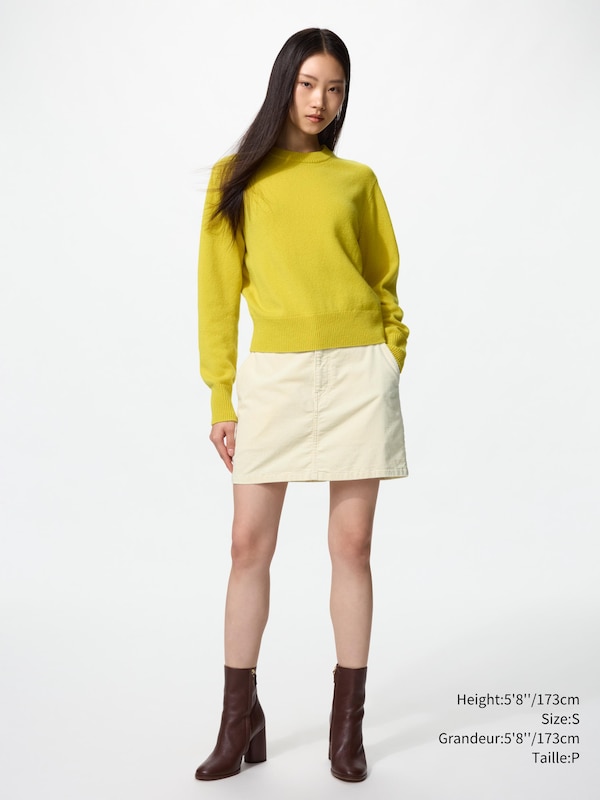 FEMME CHANDAIL EN LAINE D'AGNEAU COL ROND