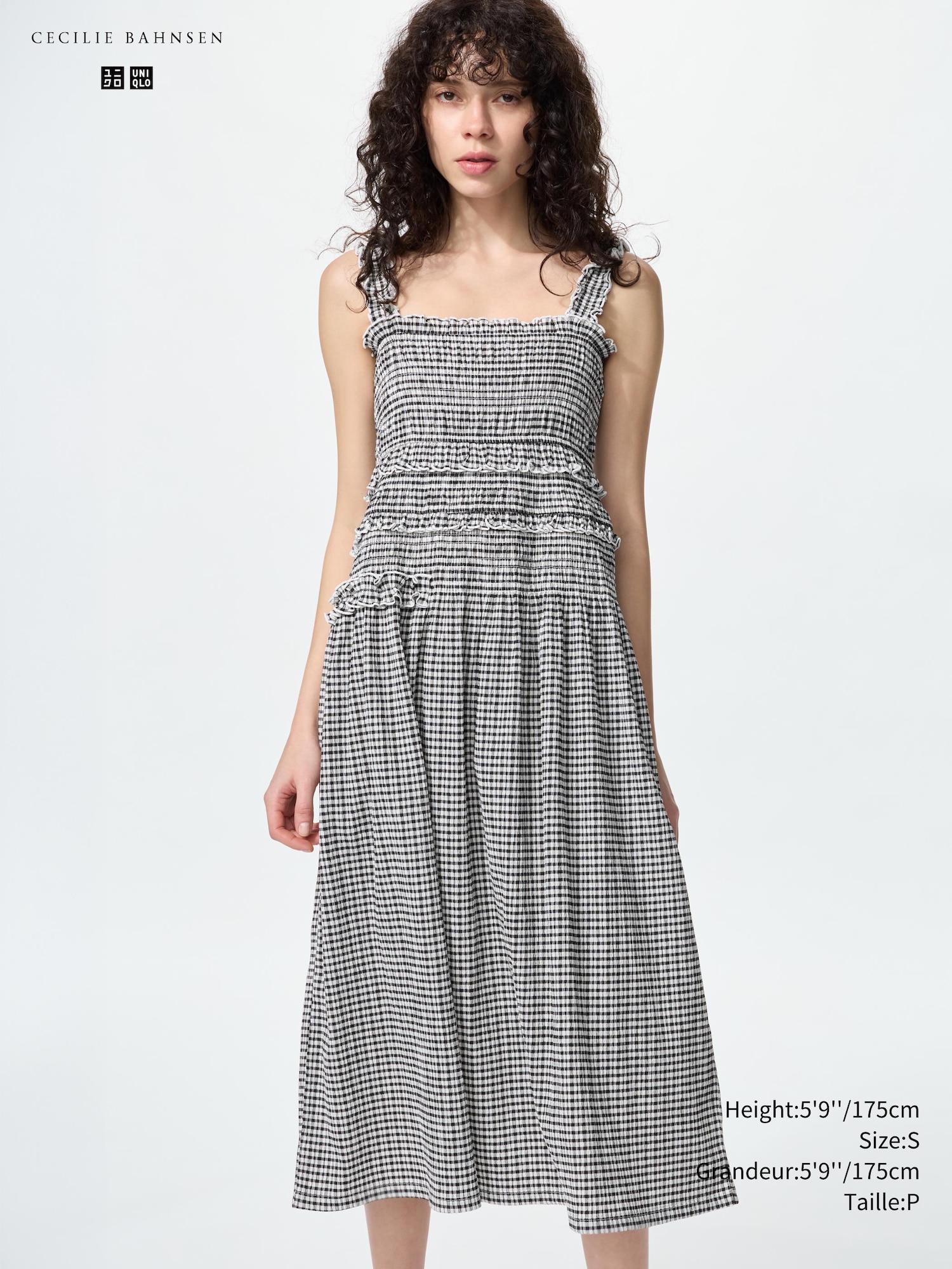 Women's Shirring Dress Sleeveless | Check | UNIQLO CA