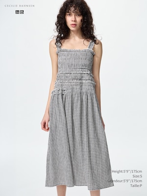 Shirring Dress Sleeveless | Check