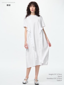 Frill Short Sleeve T-Shirt Dress