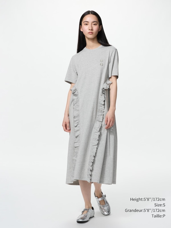 Frill Short Sleeve T-Shirt Dress