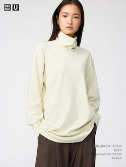 FEMME T-SHIRT LONG COL ROULÉ MANCHES LONGUES