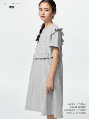ROBE À VOLANTS MANCHES COURTES