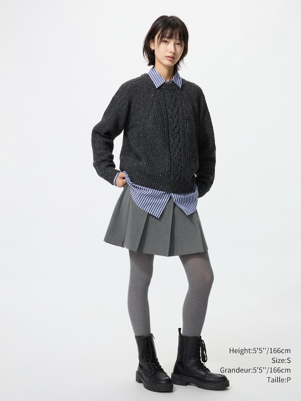 Low Gauge Cable Crew Sweater