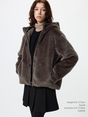 Faux Fur Hooded Jacket