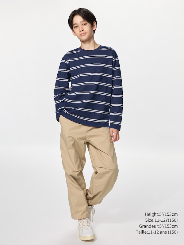 AIRism Cotton Striped Crew Neck T-Shirt