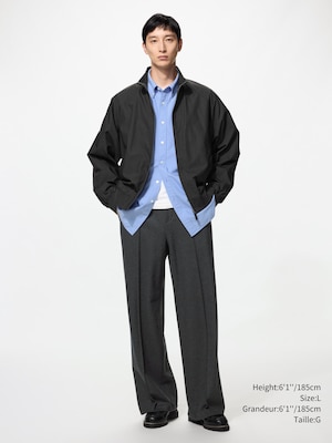 PANTALON AMPLE EN JERSEY BROSSÉ | LONG