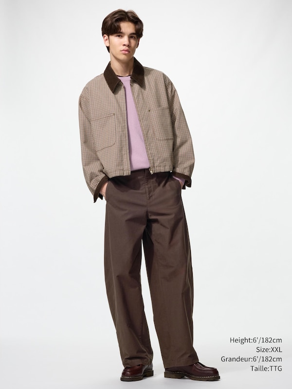 Zip Up Short Jacket | Check