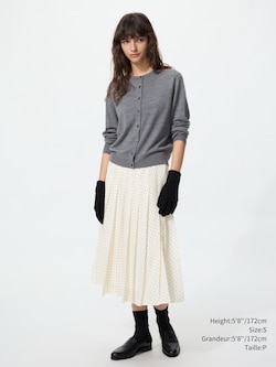 Chiffon Pleated Midi Skirt