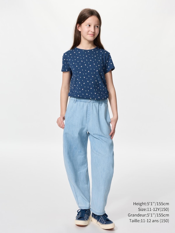 Light Denim Barrel Pants