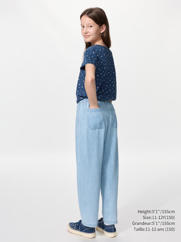 Light Denim Barrel Pants