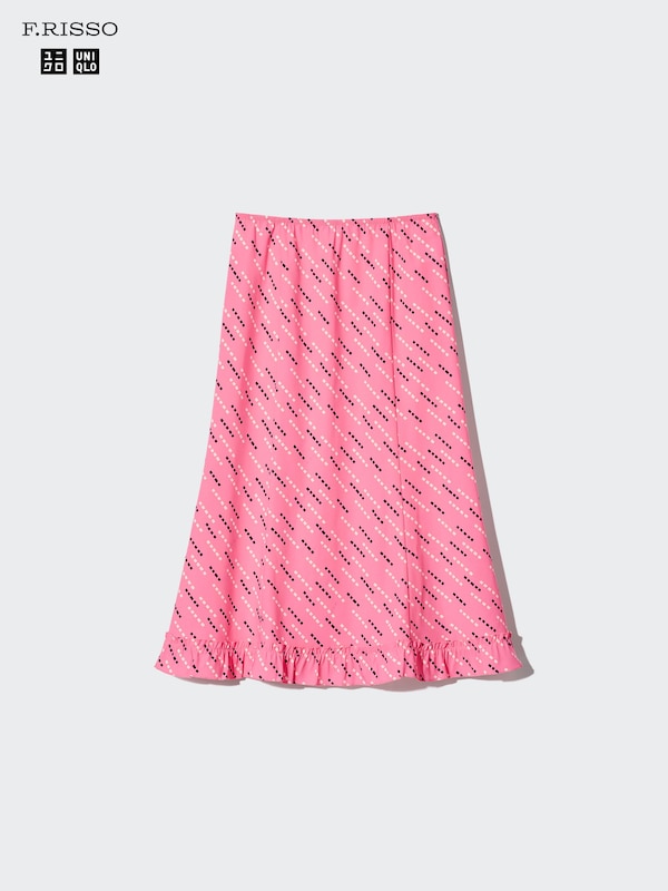 Flare long skirt | Print