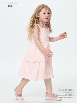 Shirring Dress Sleeveless | Solid