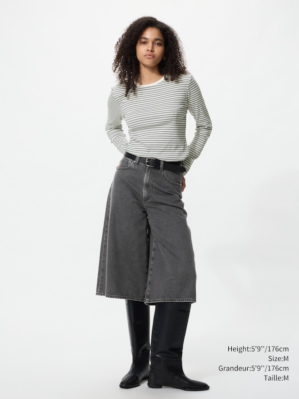 Soft Ribbed T-Shirt Long Sleeve | Striped