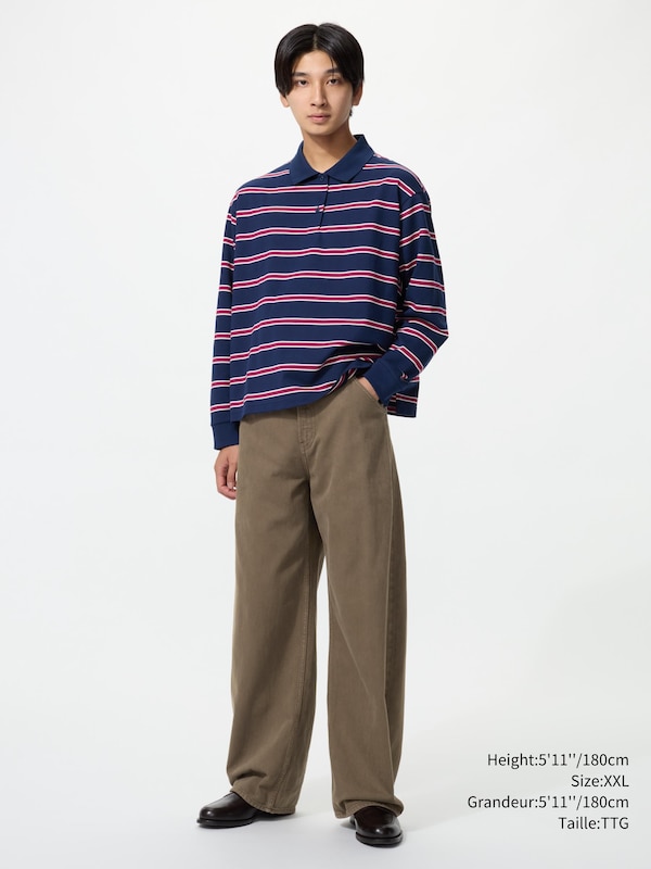 Striped Polo Shirt Long Sleeve