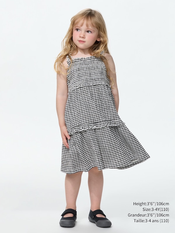 Shirring Dress Sleeveless | Check